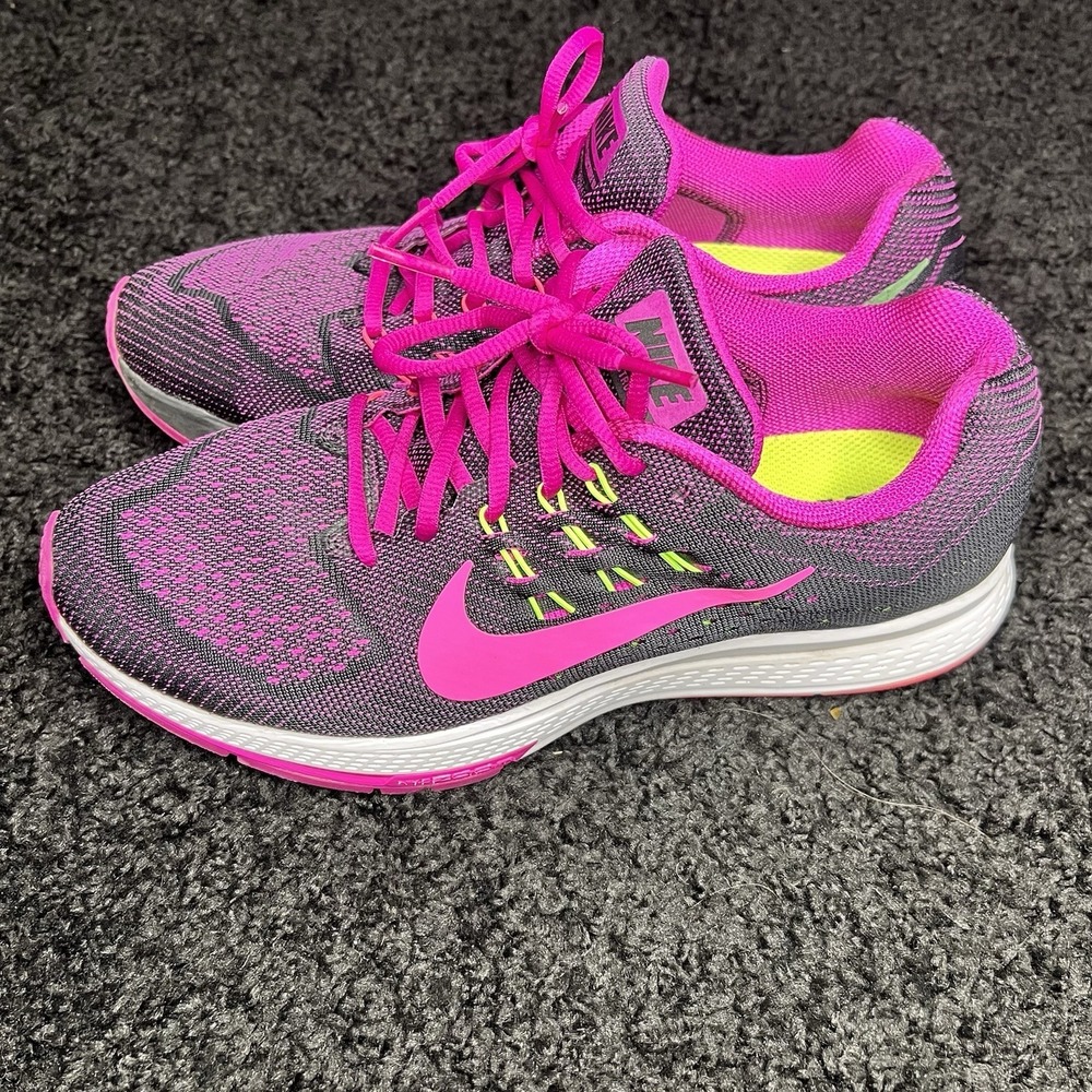 Nike Women's 10 Air Zoom Structure 18 683737-500 Black Running Shoes Sneakers - Picture 3 of 6